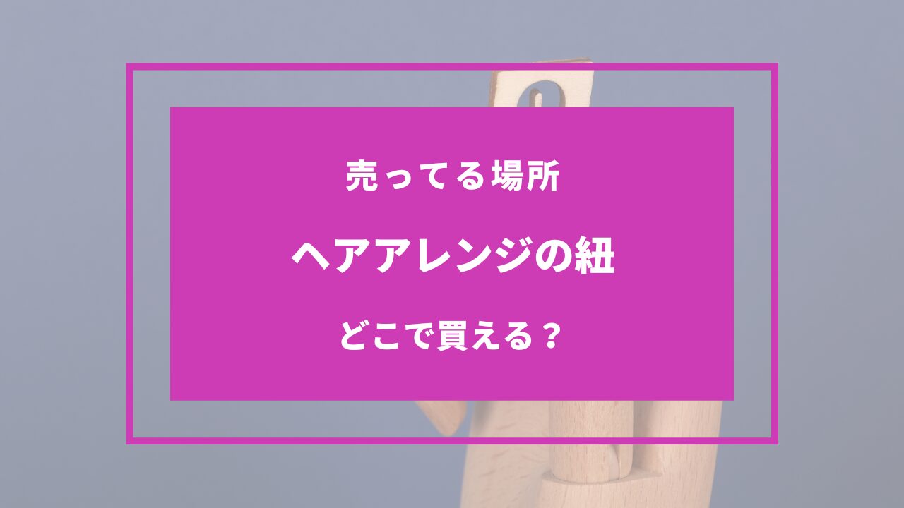 ヘアアレンジの紐 どこに売ってる